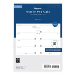 Filofax 2025 A5 Week on Two Pages - Vertical Diary
