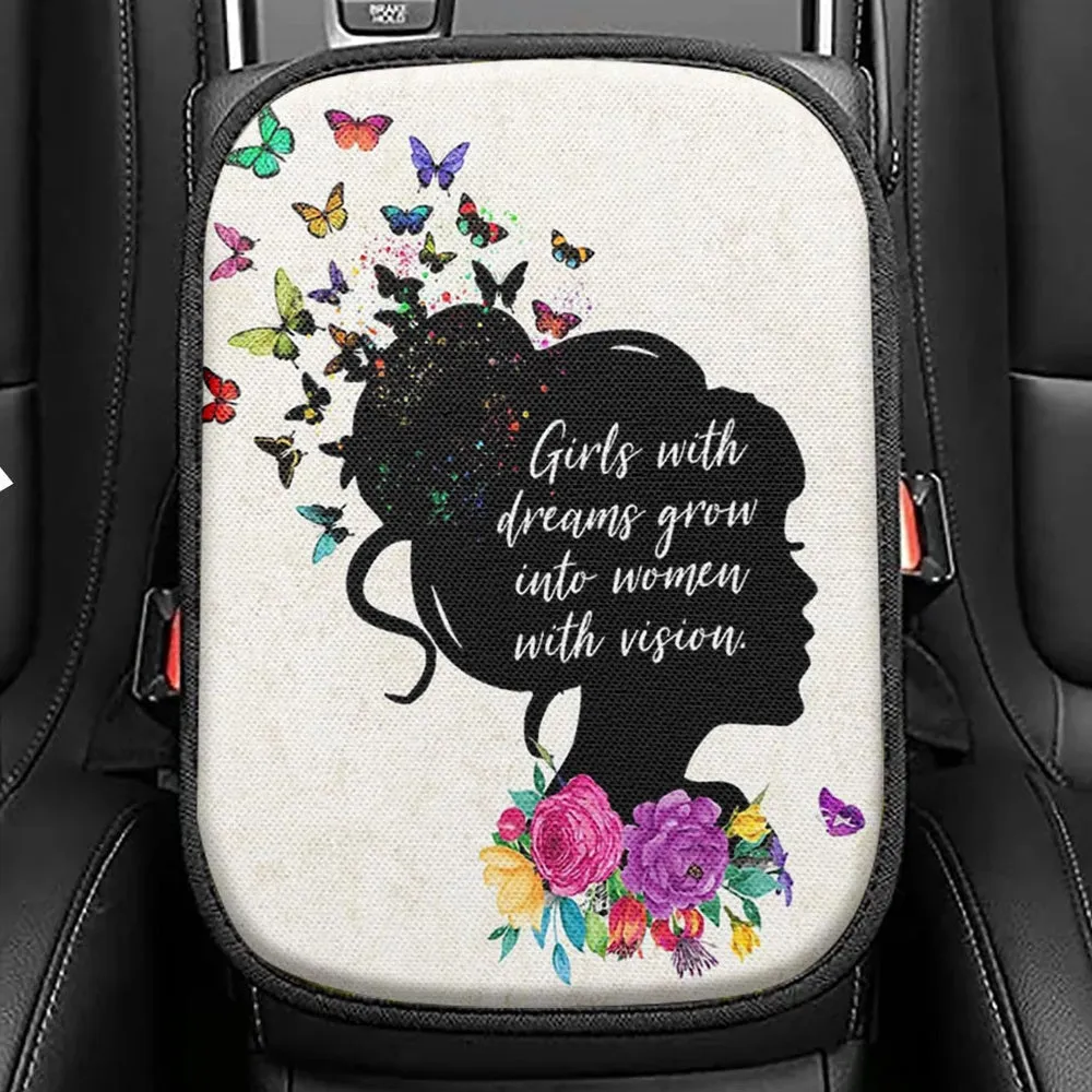 Girls With Dream Grows Into Women With Vision Affirmations Seat Box Cover, Toddler Kids Little Girls