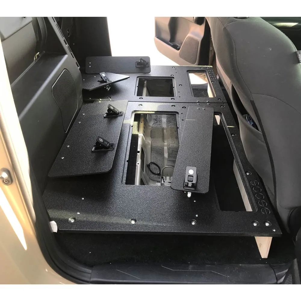 Goose Gear - Second Row Seat Delete Plate System Keeping Factory Back Wall - Toyota Tacoma (2005-2023)
