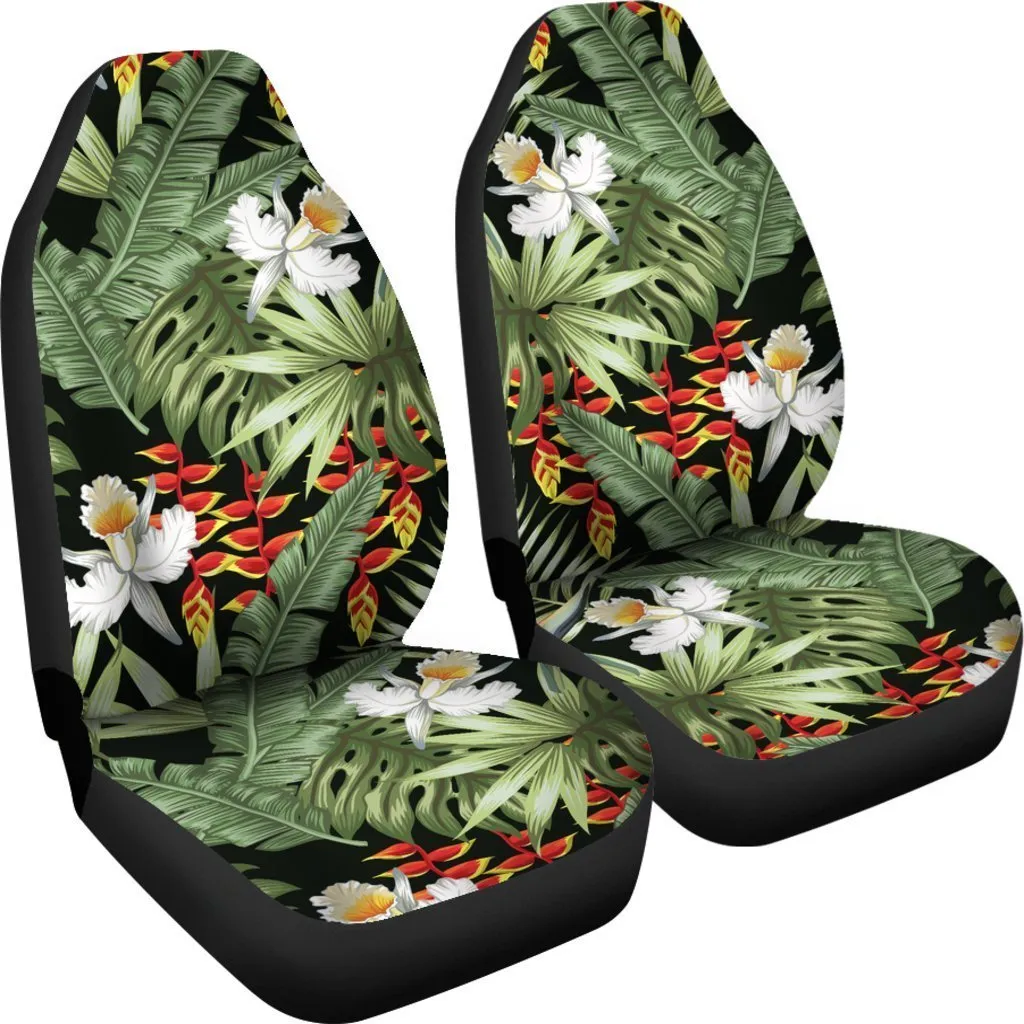 Hawaii Tropical Plants Pattern Print Universal Fit Car Seat Covers