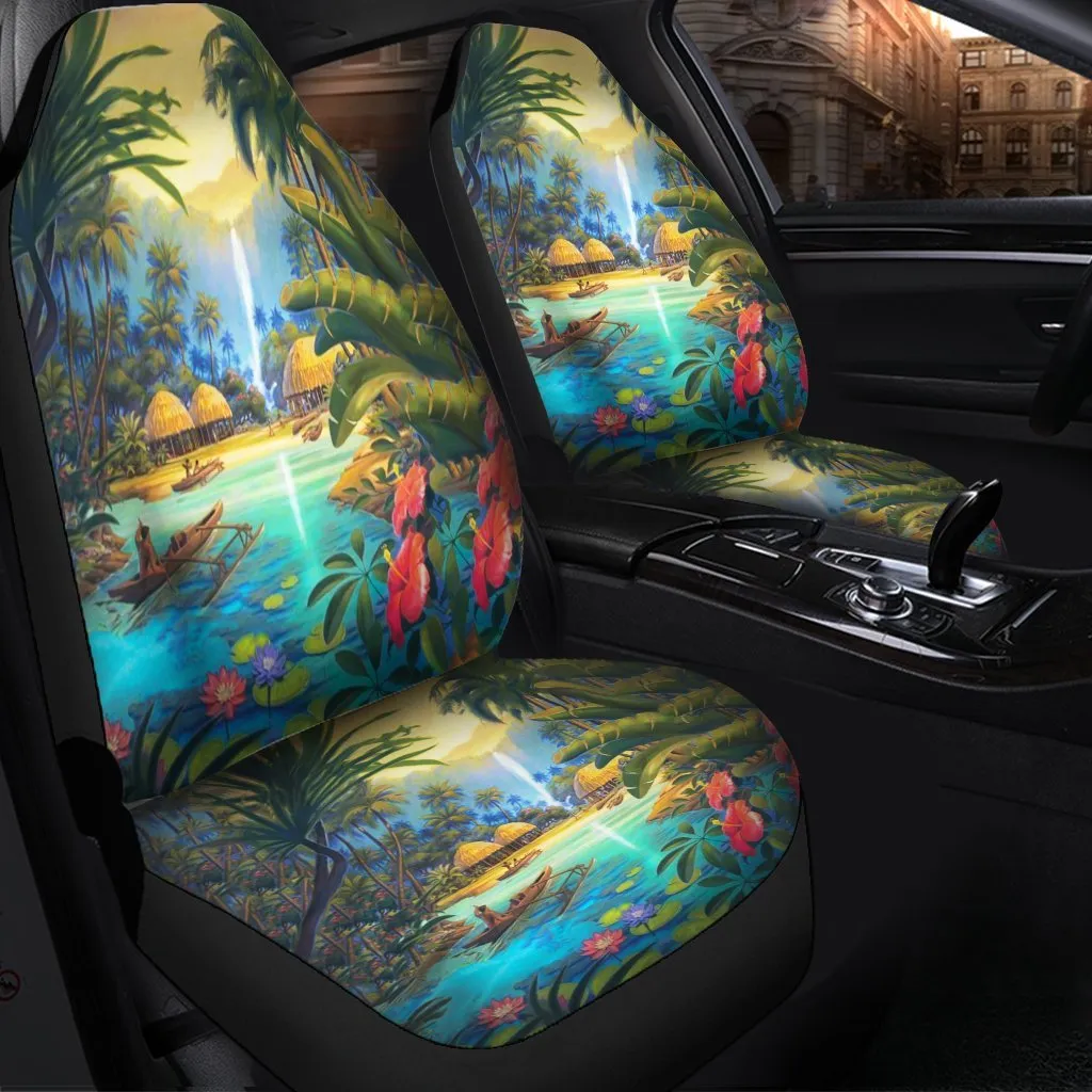 Hawaiian Living In Aboriginal Village Car Seat Covers