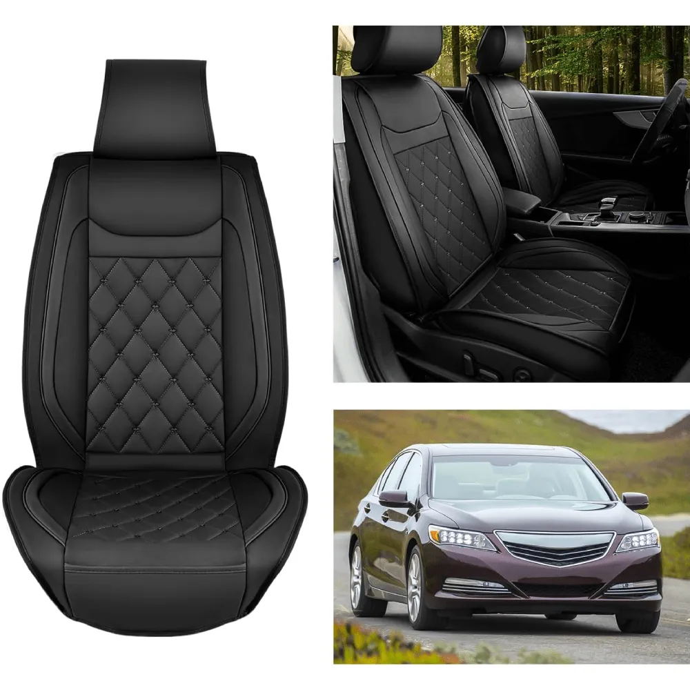 Kia Civic Corolla Hyundai Honda Camry CRV RAV4 Fusion Front Seat Covers Black