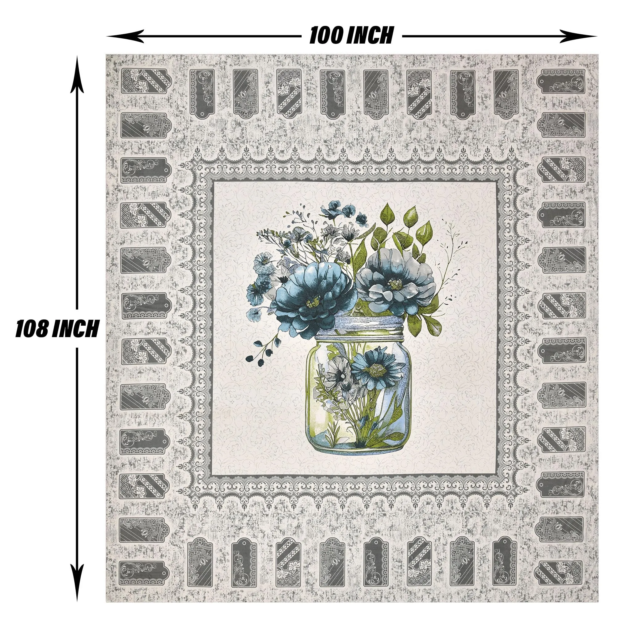 Kuber Industries Double Bedsheet with 2 Pillow Covers | 160 TC Premium Cotton Bedsheet for Double Bed | Bedsheet for Living Room-Home & Hotels | Photo Frame Flower Pot | 100x108 Inch | Gray