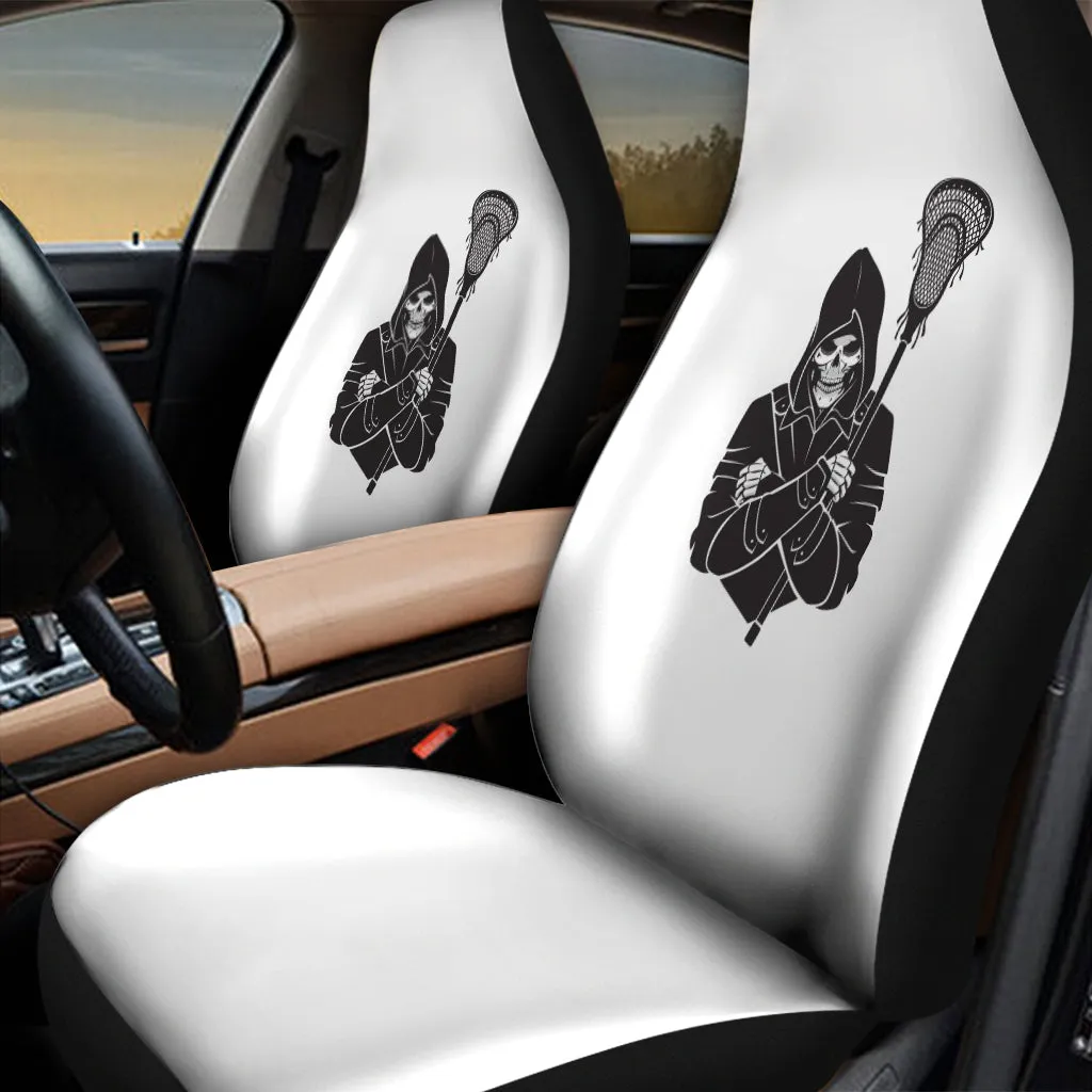 Lacrosse Skull Print Universal Fit Car Seat Covers