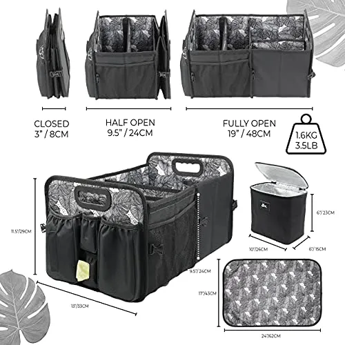 LALUKA Car Trunk Organizer Cooler and Lid Seat Belt Front and Back Bottle