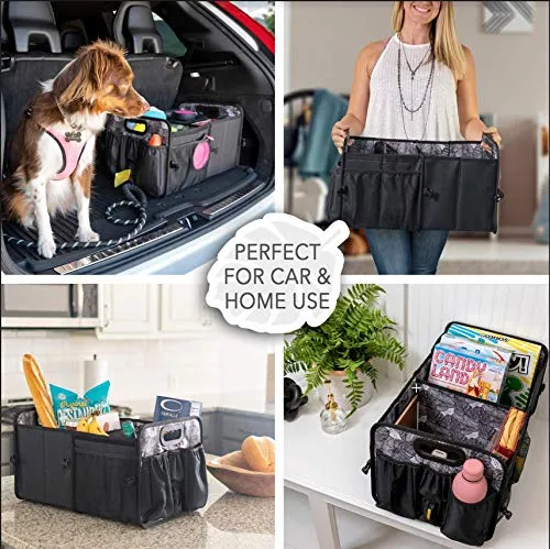 LALUKA Car Trunk Organizer Cooler and Lid Seat Belt Front and Back Bottle