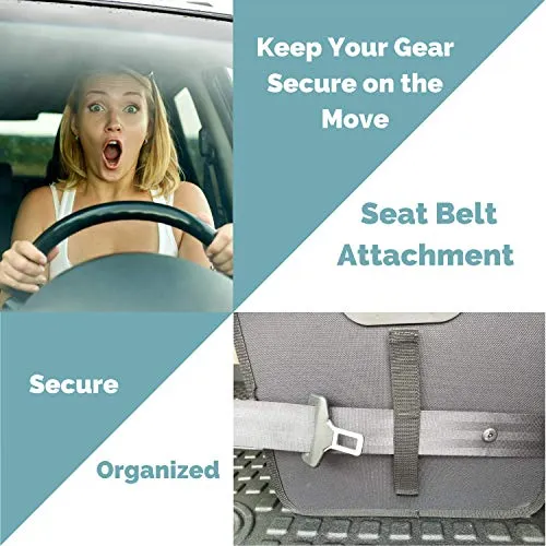 LALUKA Car Trunk Organizer Cooler and Lid Seat Belt Front and Back Bottle