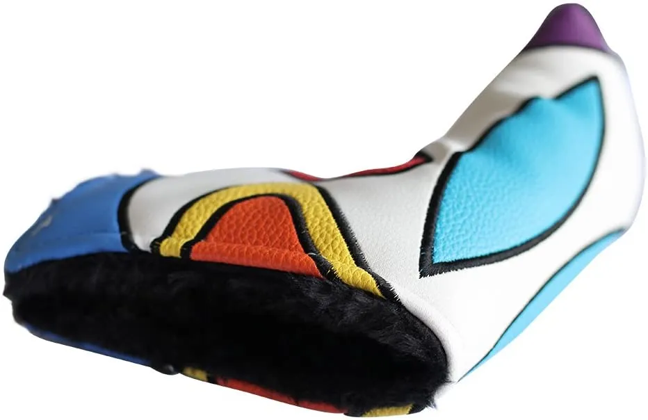 Majek Golf Retro Putter Blade Style Headcover Psychedelic Colorful Groovy Custom Design