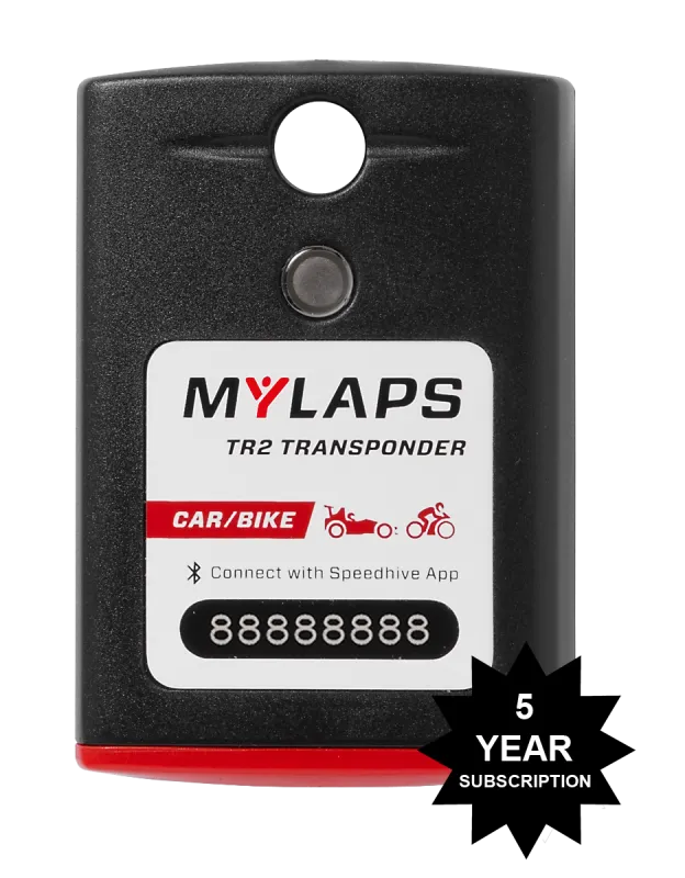 MYLAPS TR2 Rechargeable Transponder - Car/Bike - 5 Year Subscription