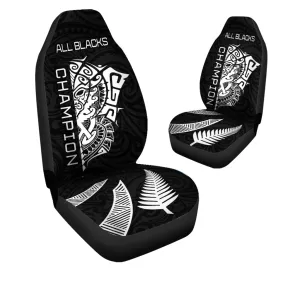 New Zealand Rugby Car Seat Covers Haka All Black mix Ta Moko
