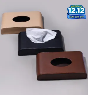Premium PU Leather Tissue Box