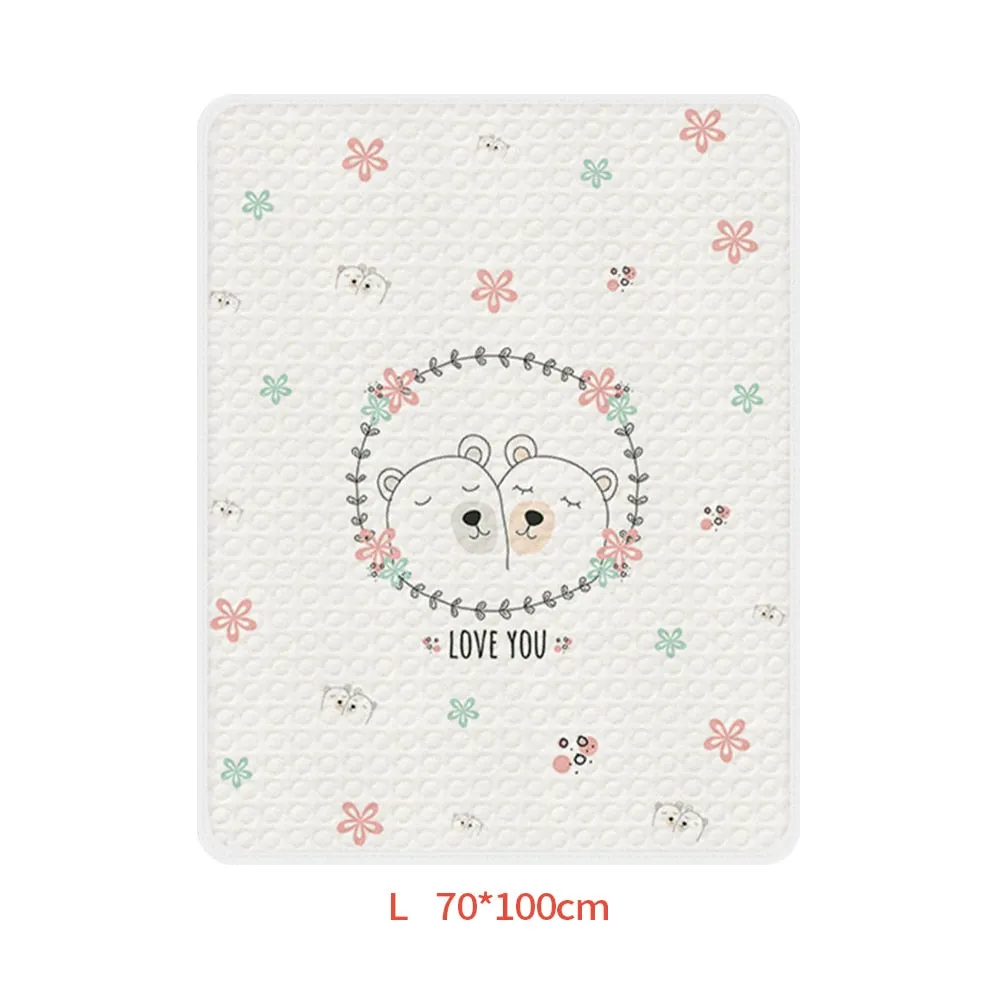 Reusable Baby Changing Mat Carton Waterproof Changing Pad Diapering Urine Mat Baby Bedding Set