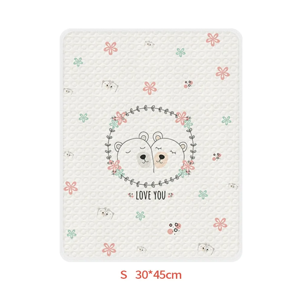 Reusable Baby Changing Mat Carton Waterproof Changing Pad Diapering Urine Mat Baby Bedding Set