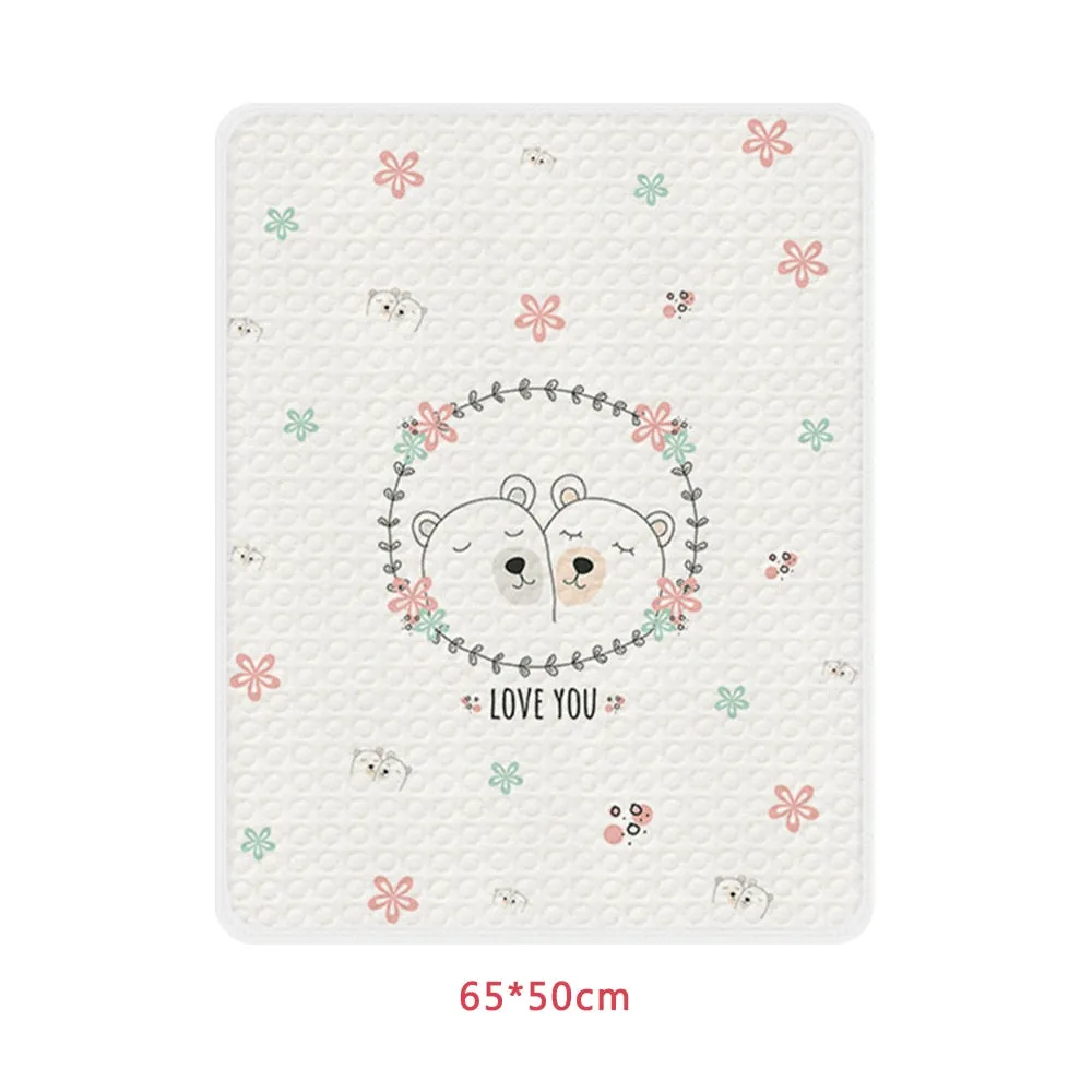 Reusable Baby Changing Mat Carton Waterproof Changing Pad Diapering Urine Mat Baby Bedding Set