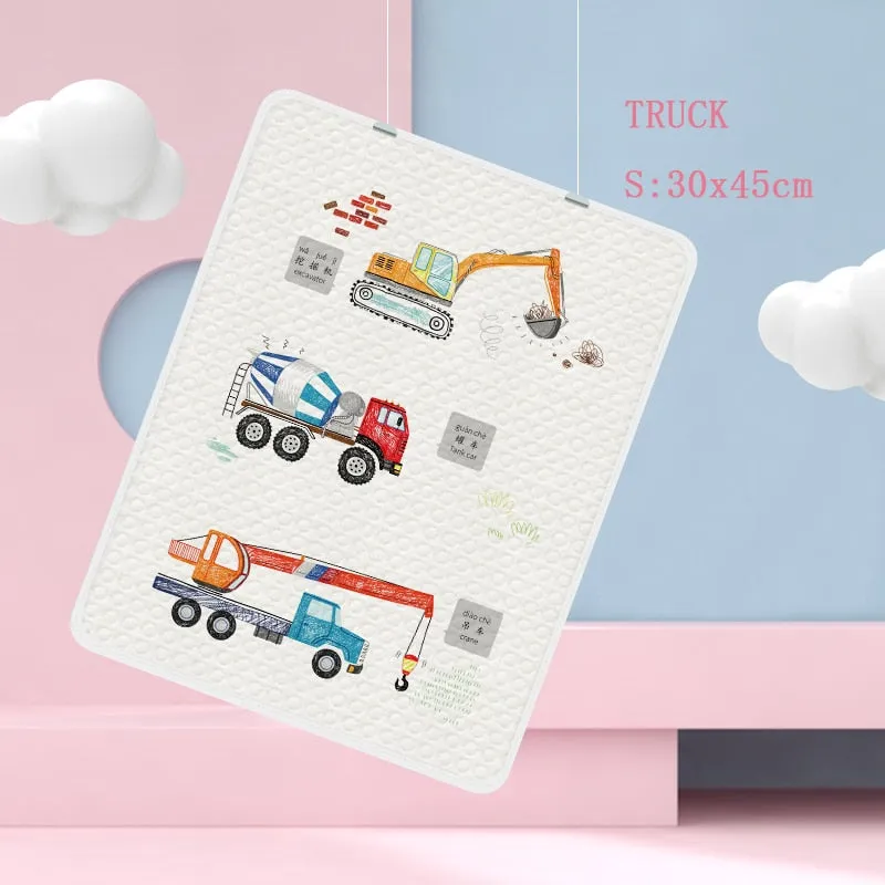 Reusable Baby Changing Mat Carton Waterproof Changing Pad Diapering Urine Mat Baby Bedding Set