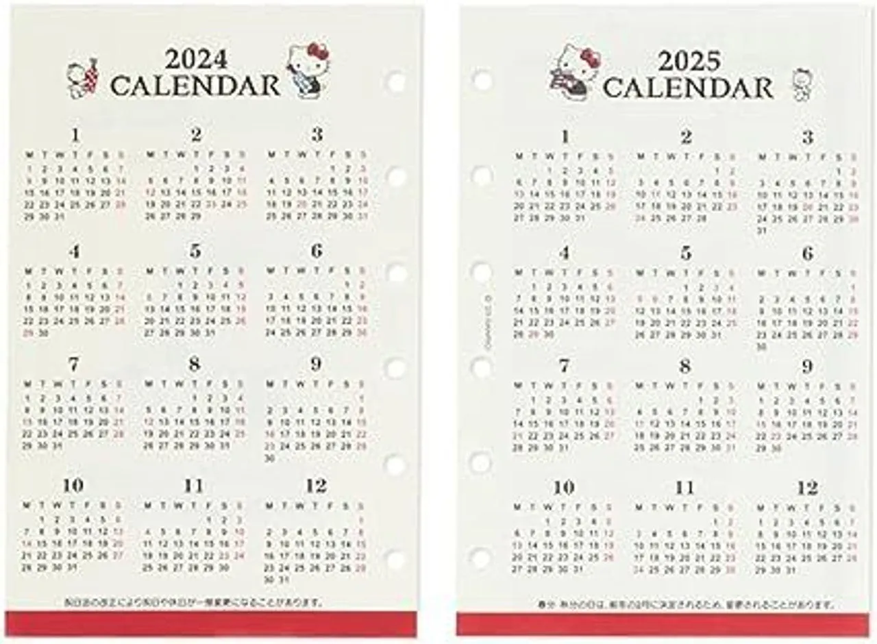 Sanrio Hello Kitty, Personal Organizer 2024 Planner Refill