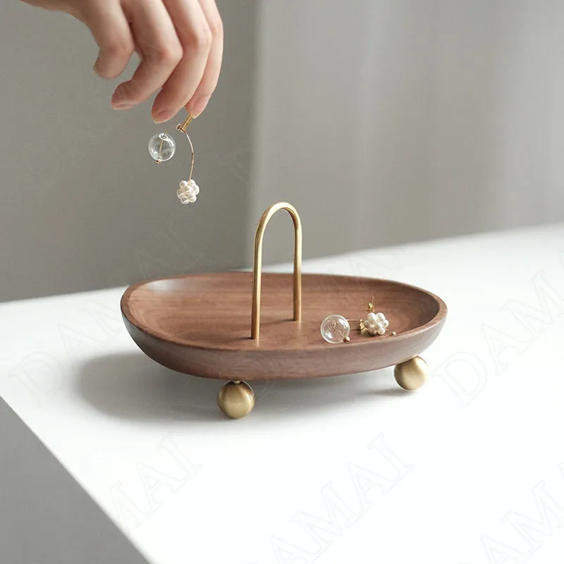 Slide Wooden & Gold Portable Trays