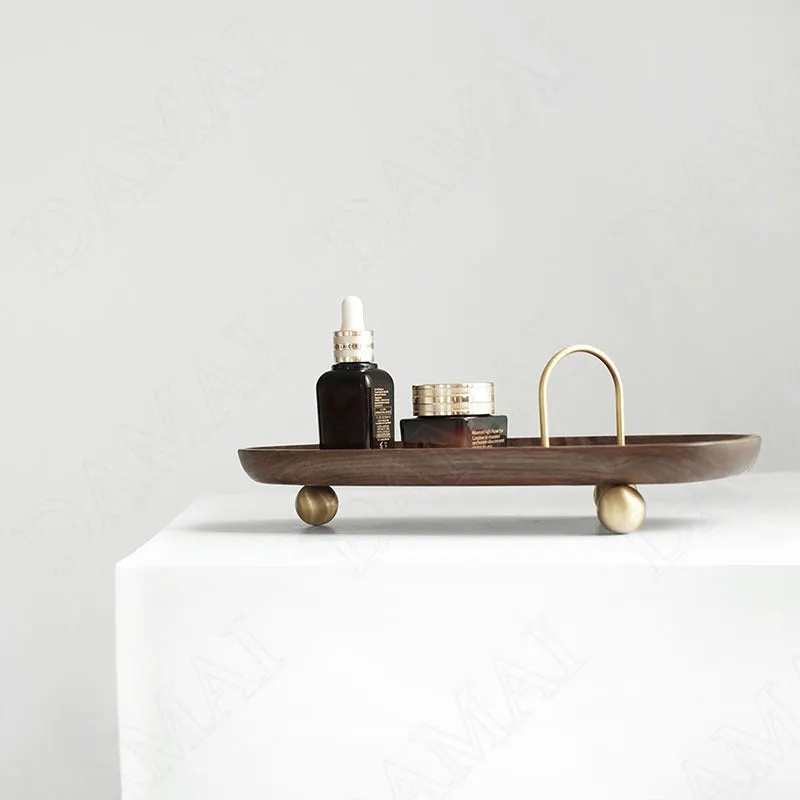 Slide Wooden & Gold Portable Trays