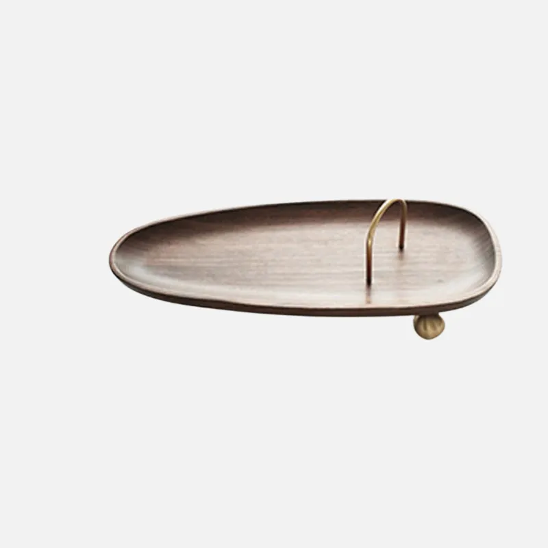 Slide Wooden & Gold Portable Trays