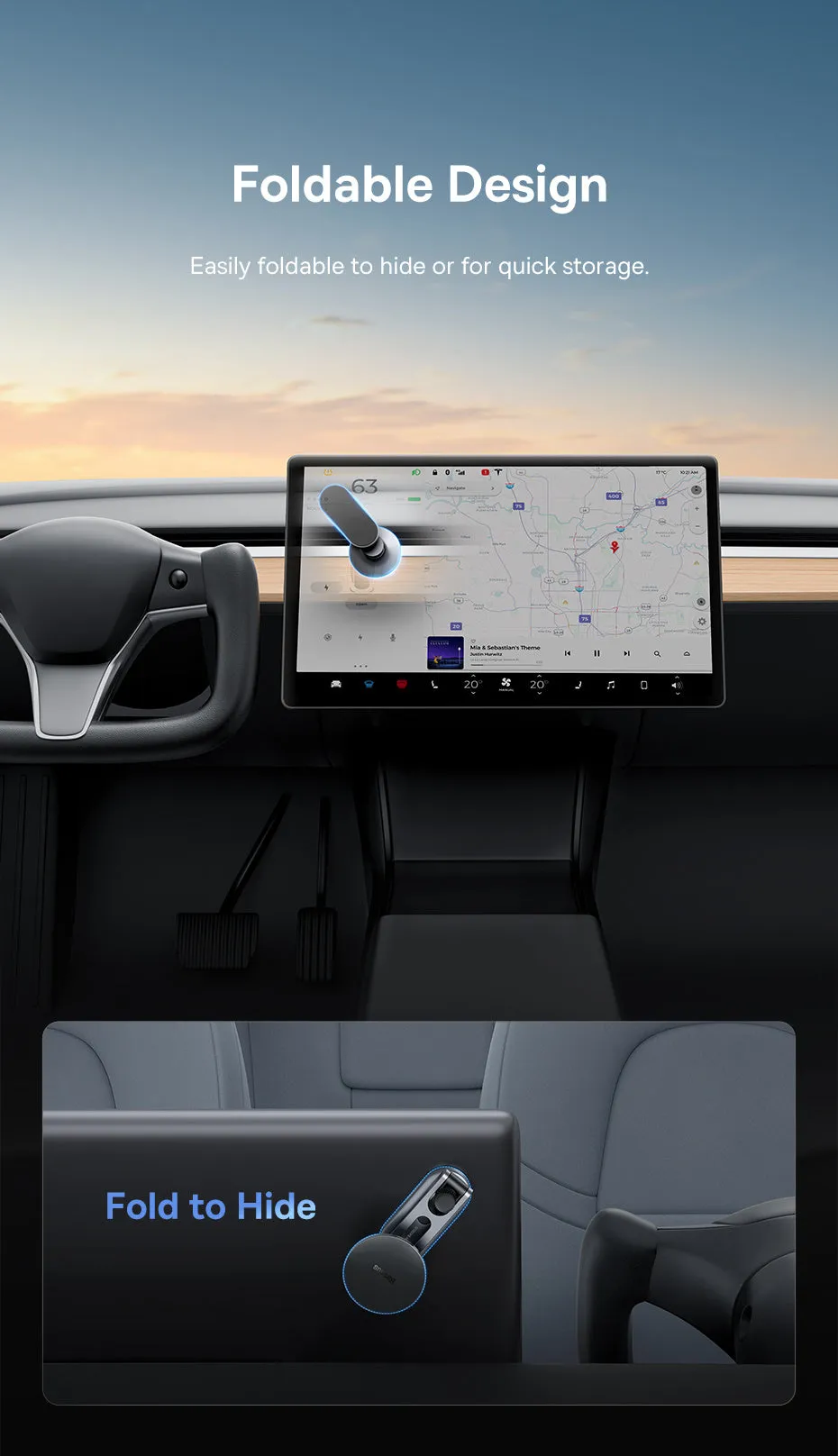 Tesla Model Y en Model 3 Telefoonhouder met MagSafe geschikt voor alle Telefoons - Dé Tesla Accessoires Specialist in Nederland en België