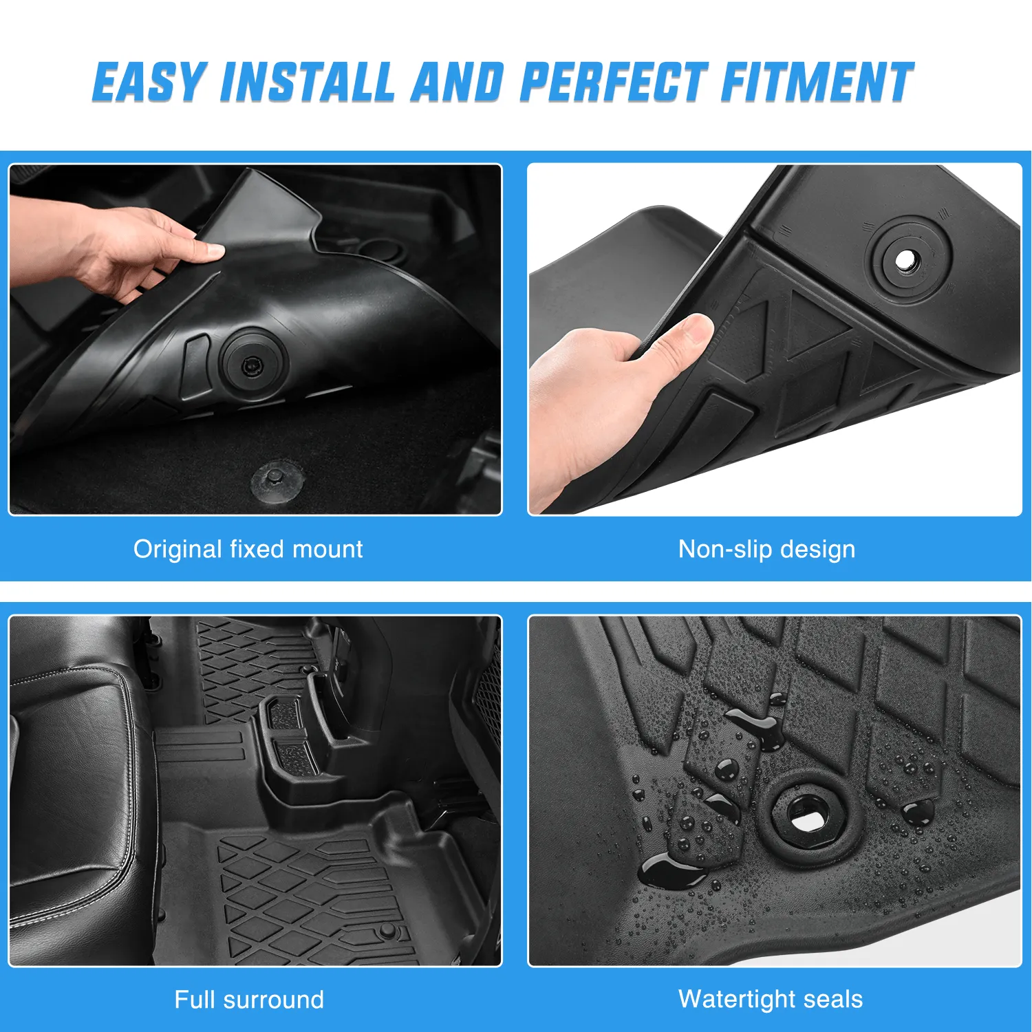 TPE Floor Mats for Lexus RX RX350 RX450h 2016-2022 / Lexus RXL RX350L RX450hL 2018-2022