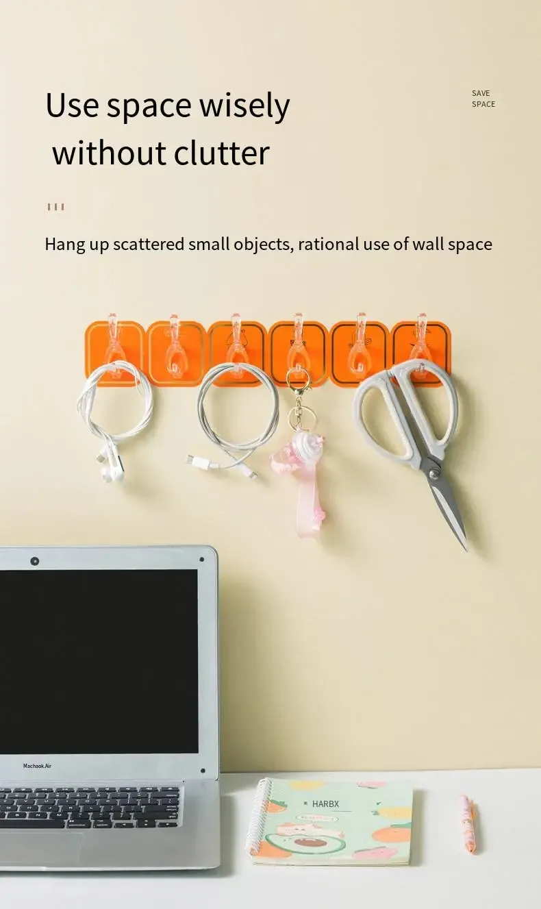 Versatile Adhesive Hook Wall Mount