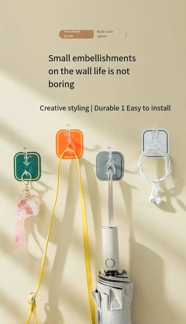 Versatile Adhesive Hook Wall Mount