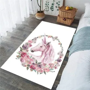 White Unicorn Rug